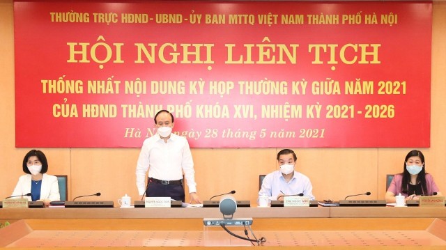 Thống nhất nội dung kỳ họp thường kỳ giữa năm 2021 của HĐND Thành phố khóa XVI, nhiệm kỳ 2021-2026